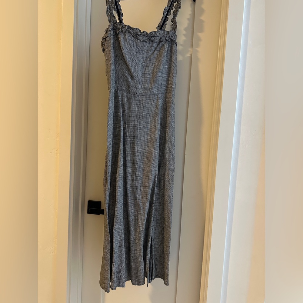 Reformation Linen Front Slit Midi Dress - Picture 3 of 8